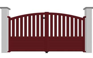 Portail battant en aluminium 2 vantaux modèle CORAIL sur-mesure