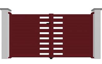 Portail battant en aluminium 2 vantaux modèle TOPAZE sur-mesure