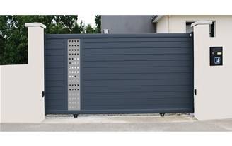 Portail battant en aluminium 2 vantaux modèle TOPAZE Déco sur-mesure