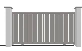 Portail coulissant en aluminium modèle AMBRE sur-mesure