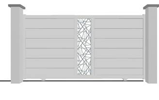 Portail coulissant en aluminium modèle TOPAZE Déco sur-mesure