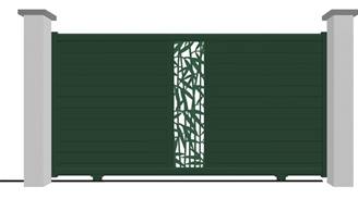 Portail coulissant en aluminium modèle TOPAZE Déco sur-mesure