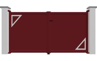 Portail battant en aluminium 2 vantaux modèle JADE sur-mesure