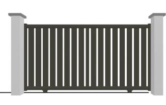 Portail coulissant en aluminium modèle AMBRE sur-mesure