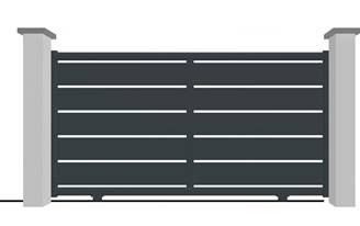 Portail coulissant en aluminium modèle EMERAUDE sur-mesure