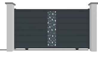 Portail coulissant en aluminium modèle TOPAZE Déco sur-mesure
