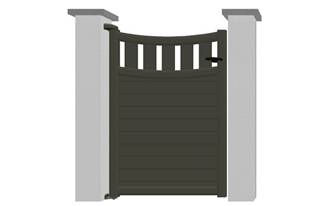 Portillon en aluminium modèle ONYX sur-mesure