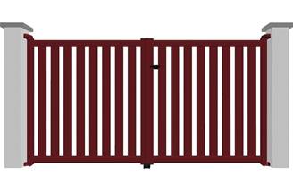 Portail battant en aluminium 2 vantaux modèle AMBRE sur-mesure