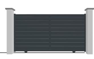 Portail coulissant en aluminium modèle OPALE sur-mesure