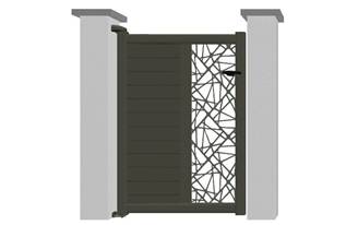 Portillon en aluminium modèle TOPAZE Déco sur-mesure